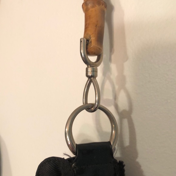 Authentic black Gucci  bag with bamboo handle - Picture 5 of 9
